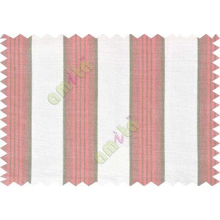 White brick red green stripes main cotton curtain designs
